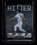SOLD 180462 2025 Leaf Baseball Nation Pure Hitter Black Sparkles pb11 George Brett 3/8