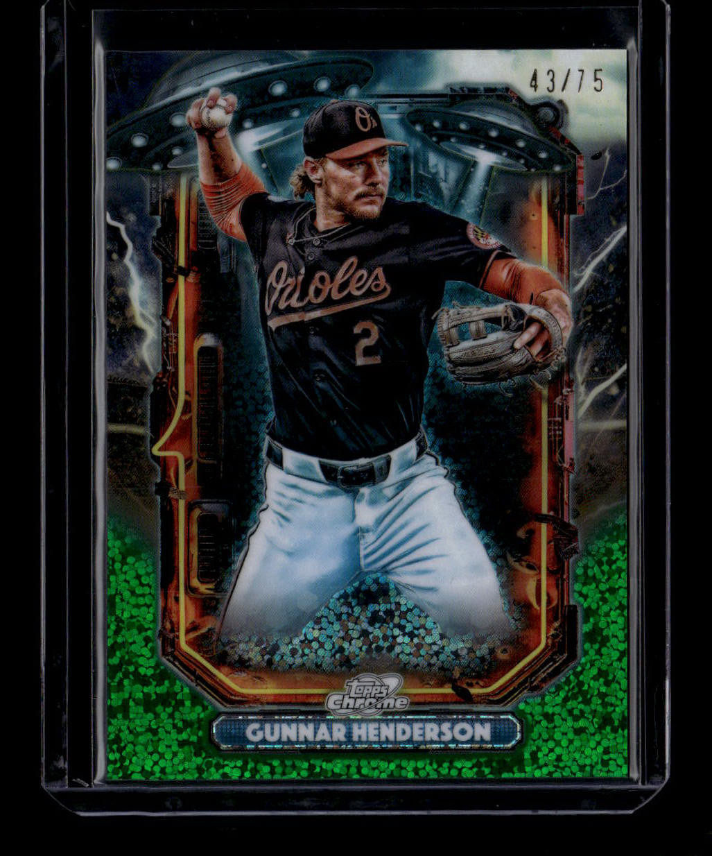 2025 Topps Chrome Extraterrestrial Talent Green Refractor Gunnar Henderson 43/75