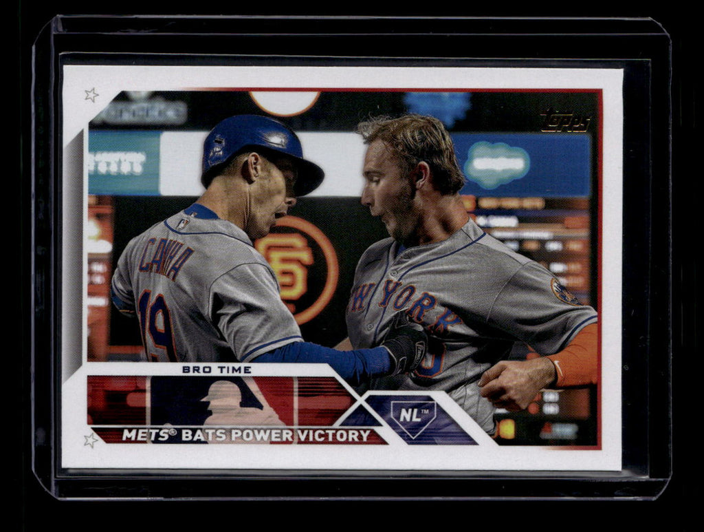 2023 Topps Golden Mirror Image Variations 190 Bro Time Mark Canha Pete Alonso SP