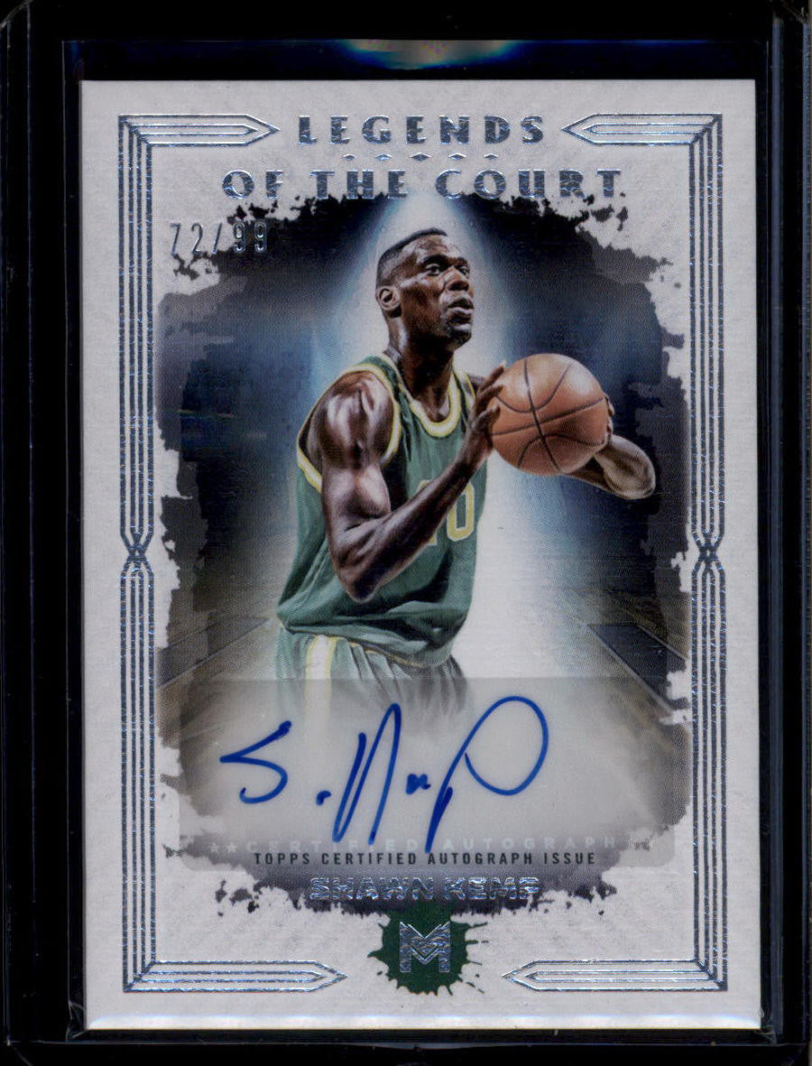 2023-24 Topps Motif Legends of the Court Signatures LCSSK Shawn Kemp Auto 72/99