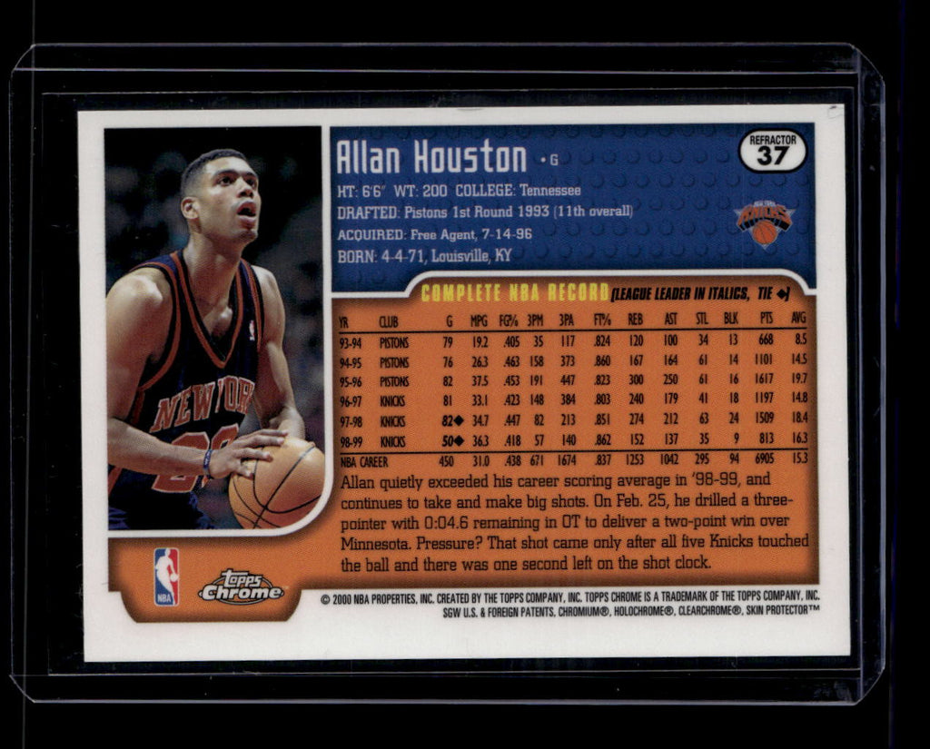 1999-00 Topps Chrome Refractor 37 Allan Houston