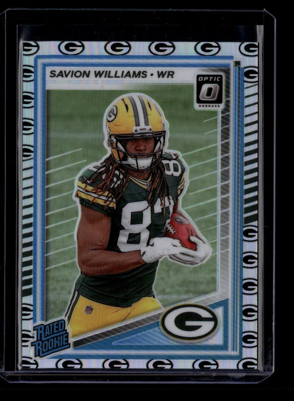 SOLD 180494 2025 Donruss Optic Team Logo Refractor 221 Savion Williams RR Rated Rookie 5/32
