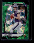 2024 Panini Prizm Prizms Green Ice Refractor 400 J. J. McCarthy Rookie