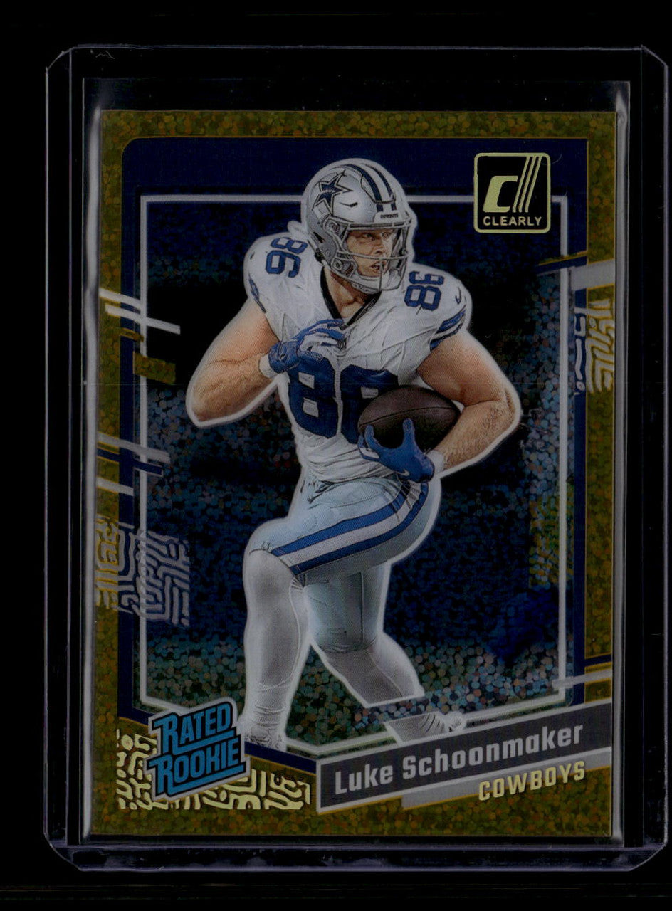 2023 Clearly Donruss Holo Gold 73 Luke Schoonmaker RR Rated Rookie 5/5