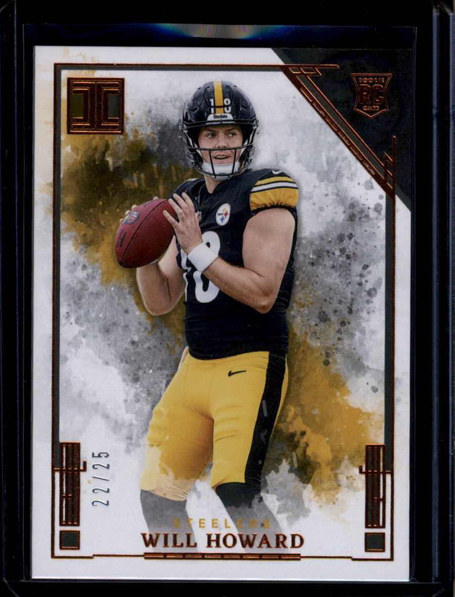 SOLD 180498 2025 Panini Impeccable Bronze 72 Will Howard Rookie 22/25