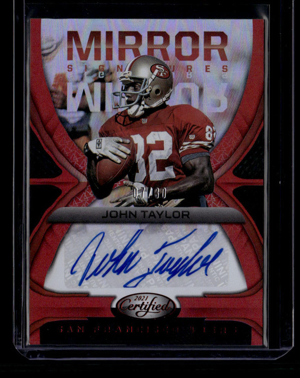 2021 Certified Mirror Signatures Red 12 John Taylor Auto 7/30