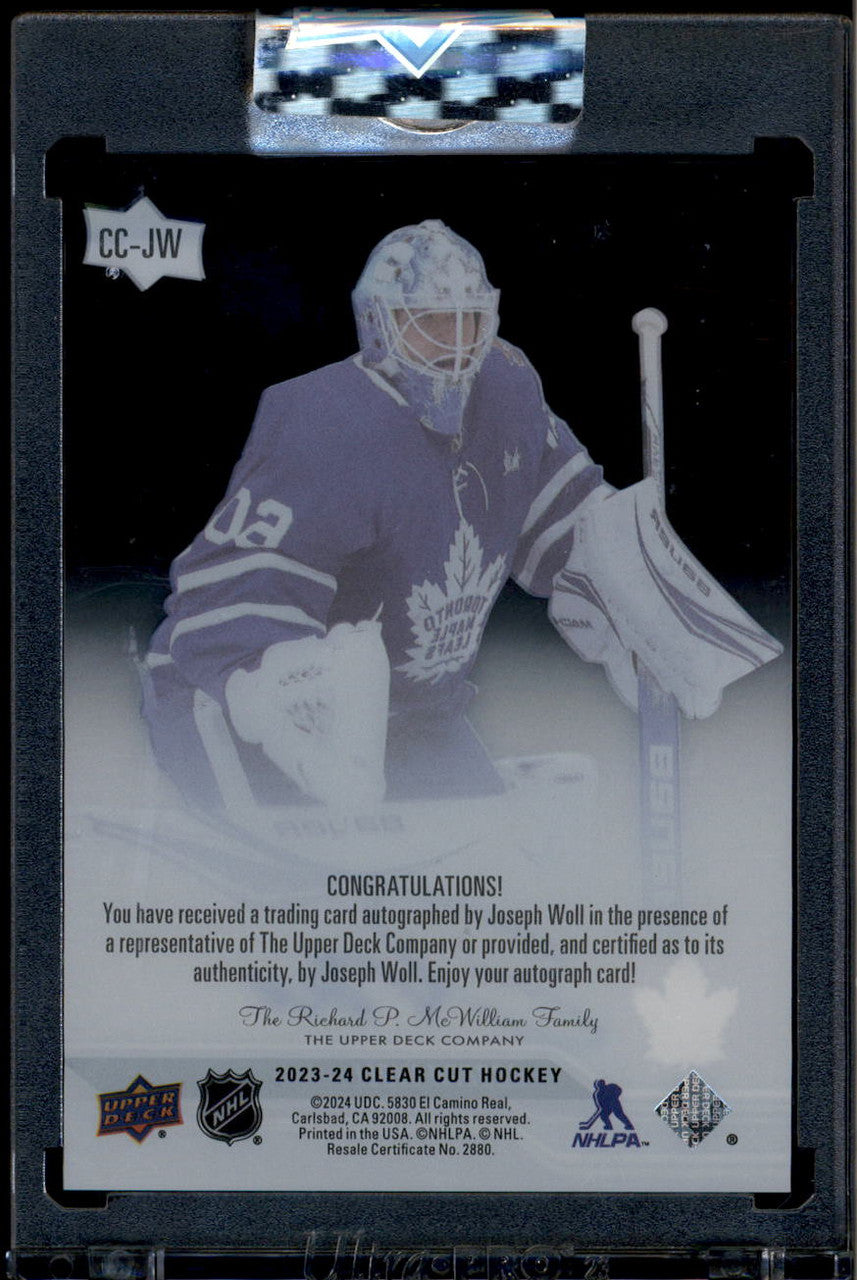 2023-24 Upper Deck Clear Cut CCJW Joseph Woll Auto