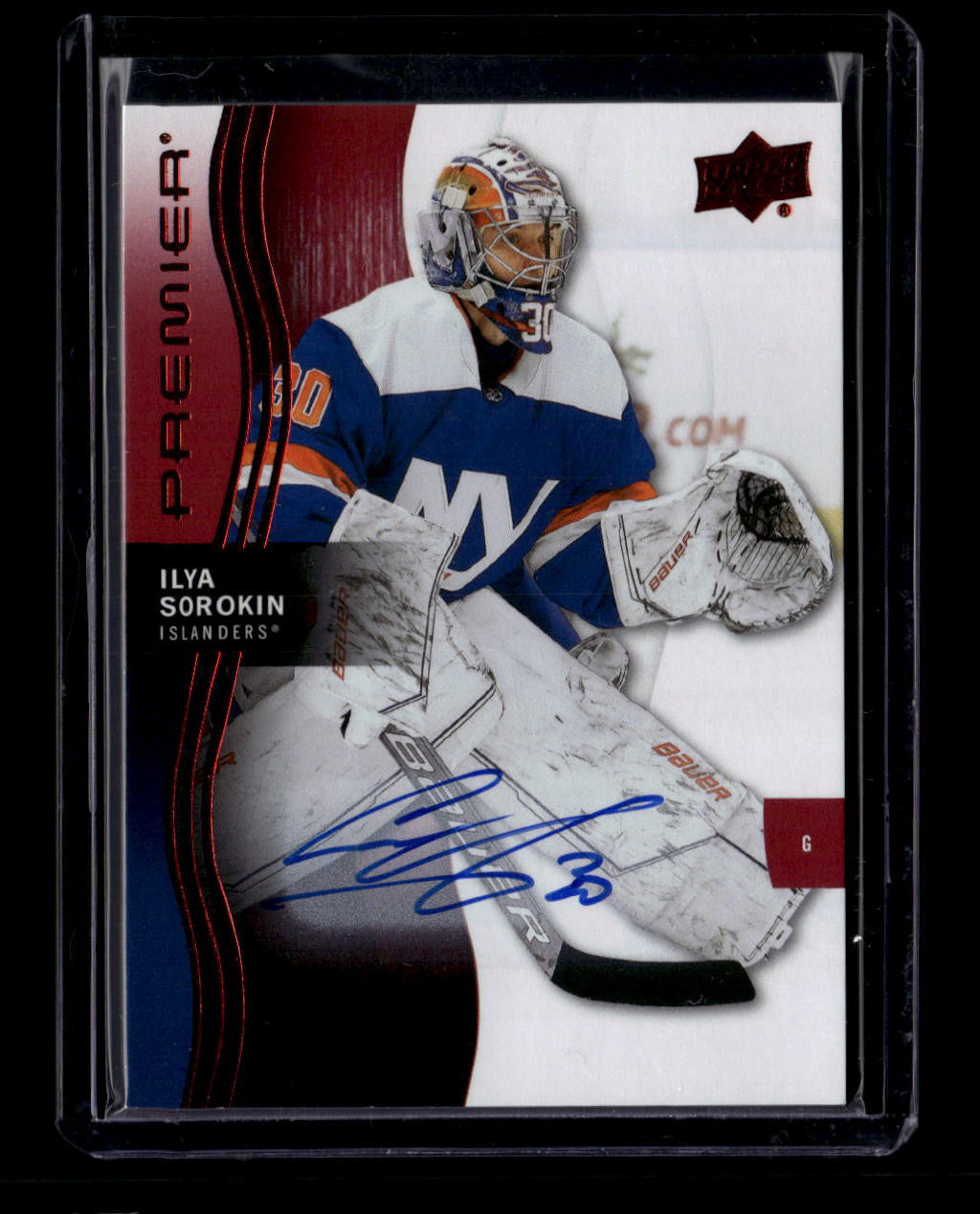 2023-24 Upper Deck Premier Autographs 28 Ilya Sorokin Auto