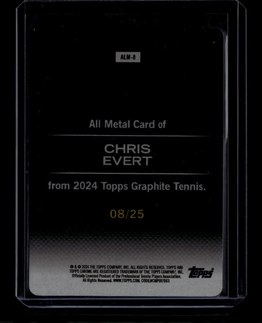 2024 Topps Graphite All Metal Gold alm8 Chris Evert 8/25