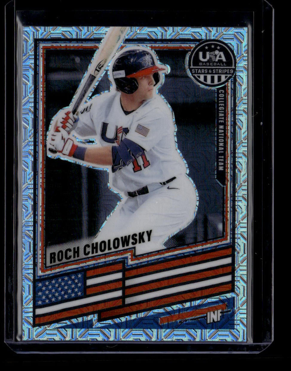 SOLD 180548 2026 USA Stars and Stripes Prizm Prizms Mojo 140 Roch Cholowsky Rookie 22/25