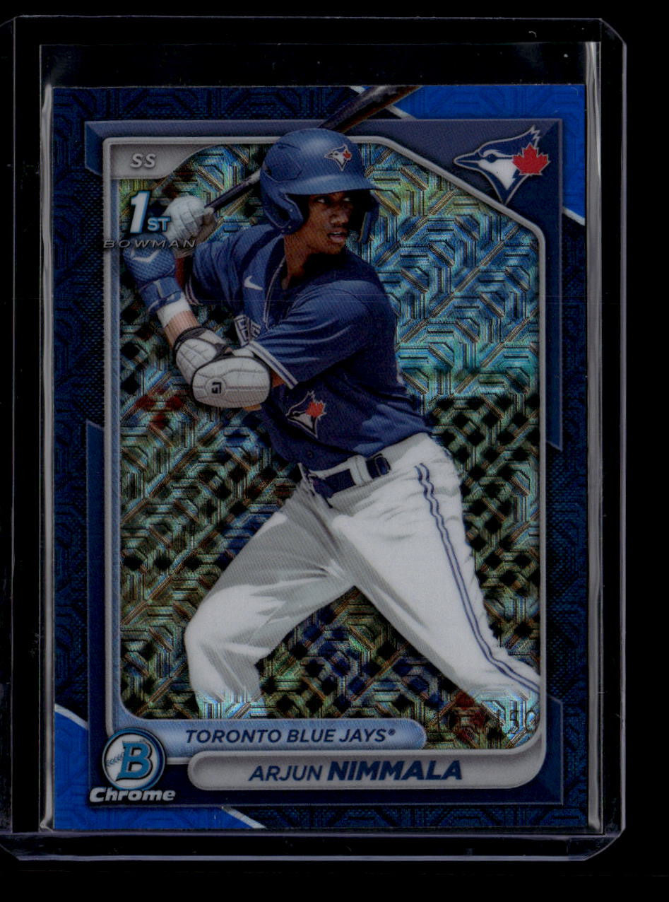 2024 Bowman Chrome Mega Prospects Blue Refractor bcp142 Arjun Nimmala RC 103/150