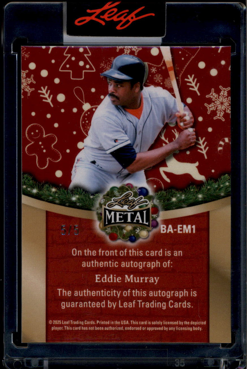 2025 Leaf Metal Happy Holidays Elf on the Shelf baem1 Eddie Murray Auto 5/5