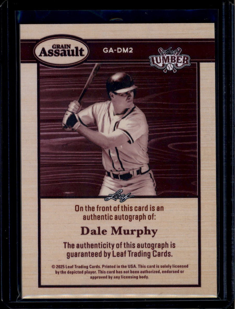 SOLD 180566 2025 Leaf Lumber Grain Assault Bronze gadm2 Dale Murphy Auto 5/35