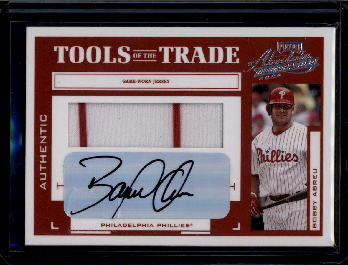 SOLD 180573 2004 Absolute Tools of the Trade Material Signature Bobby Abreu Jersey Auto 5/25