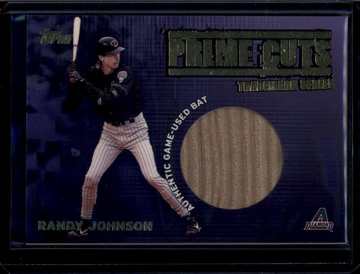 SOLD 180574 2003 Topps Prime Cuts Trademark Relics RJ Randy Johnson Bat 7/100