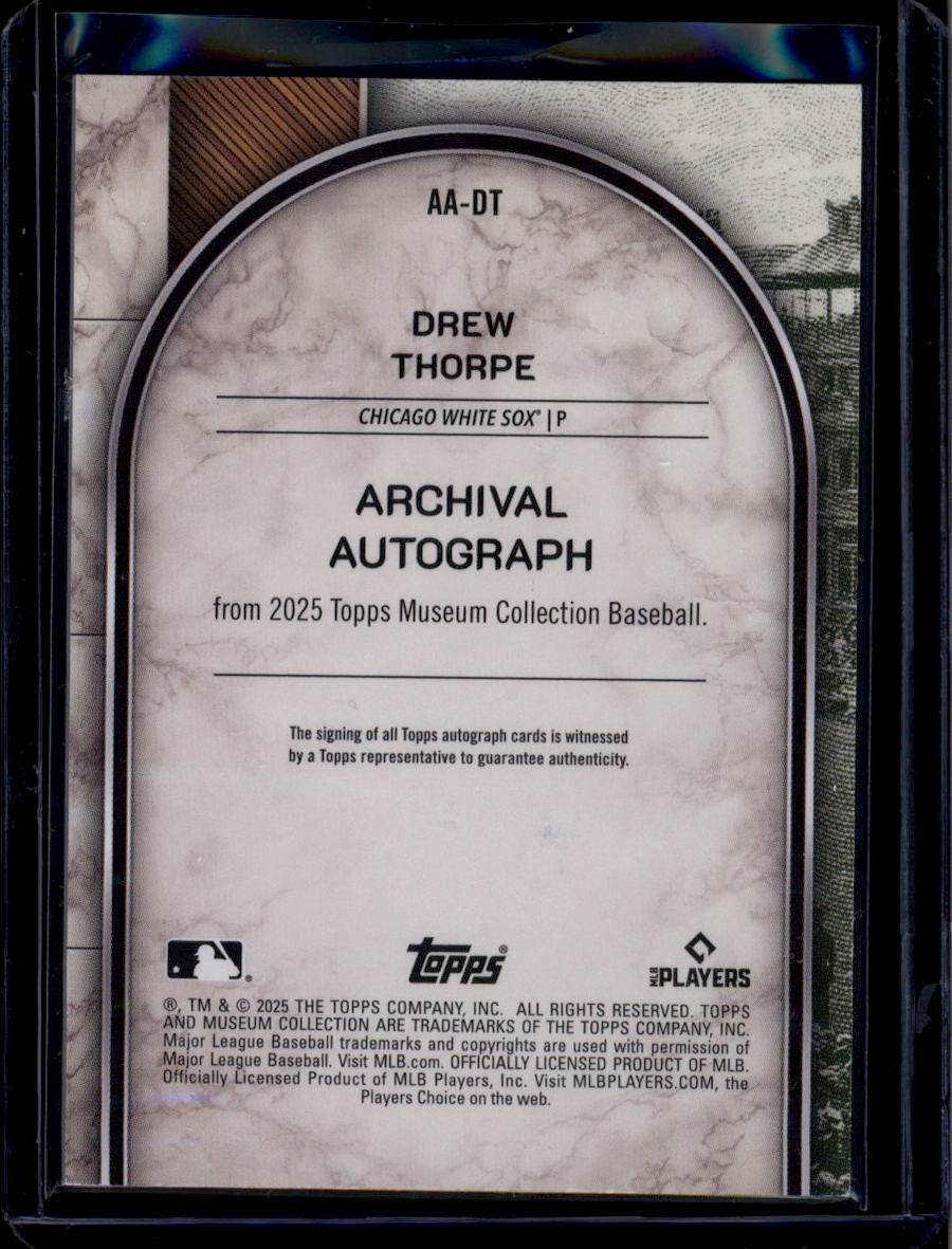2025 Topps Museum Collection Archival Autographs Ruby Drew Thorpe RC Auto 7/20