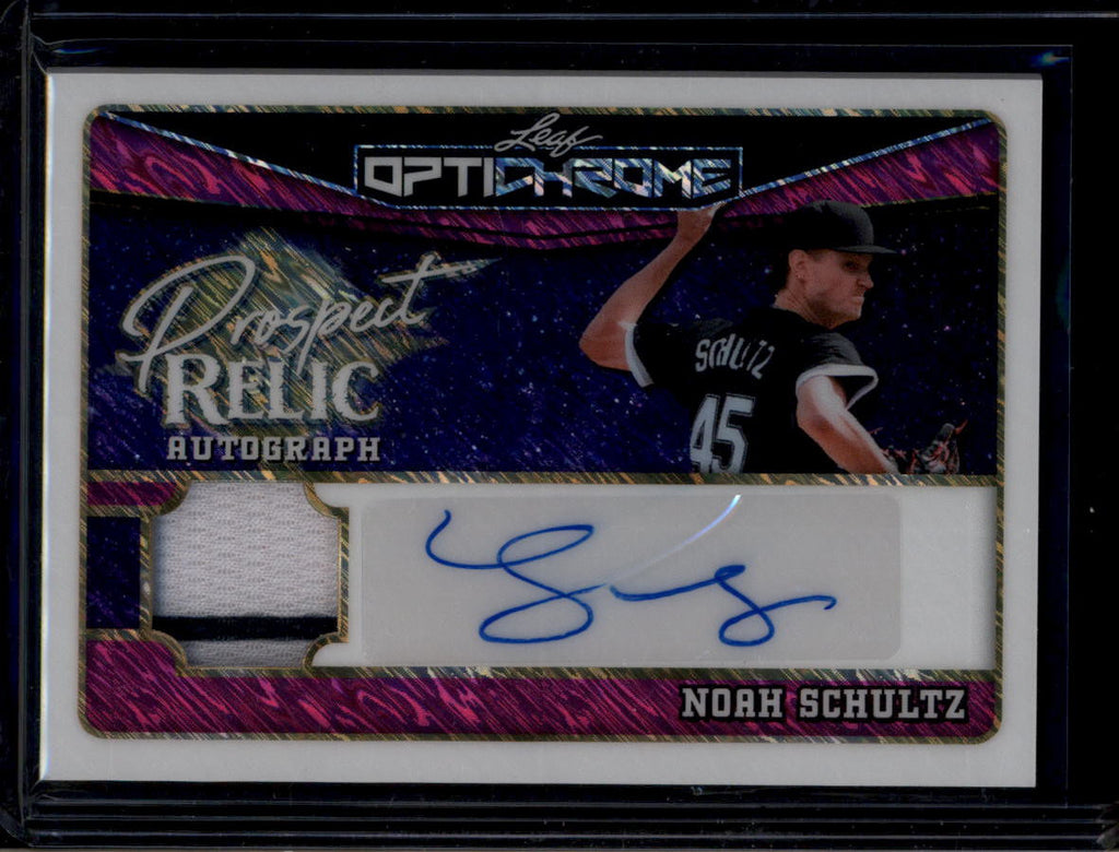 2025 Leaf Optichrome Prospect Relic Autograph Noah Schultz RC Jersey Auto 1/8