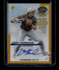 SOLD 180588 2025 Panini Prospect Holo Signatures Prizms Gold 75 Josh Hammond RC Auto 9/10