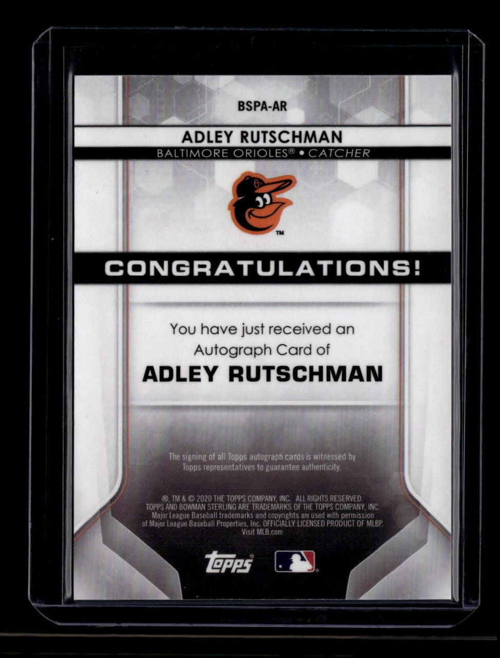 SOLD 180603 2020 Bowman Sterling Prospect Autographs BSPAAR Adley Rutschman Rookie Auto
