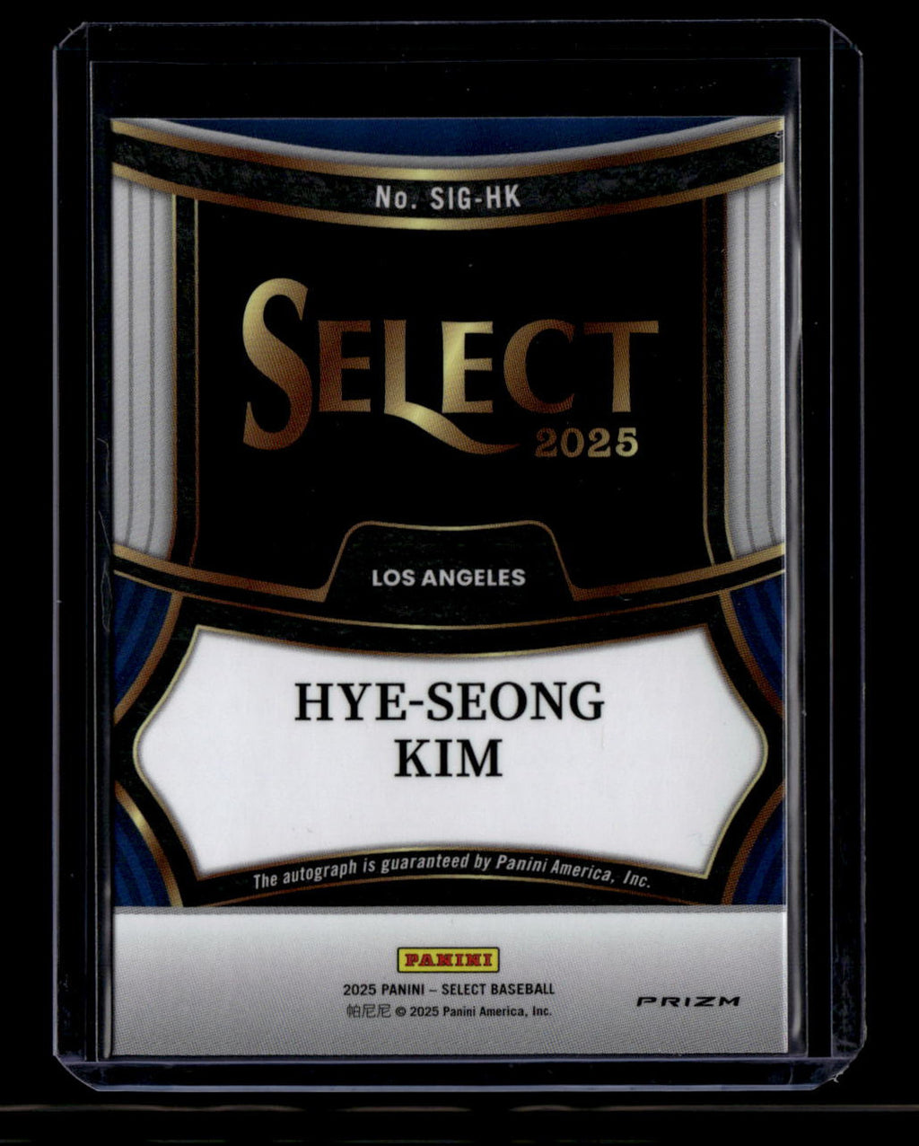 2025 Select Signatures 2 Hye-Seong Kim Rookie Auto
