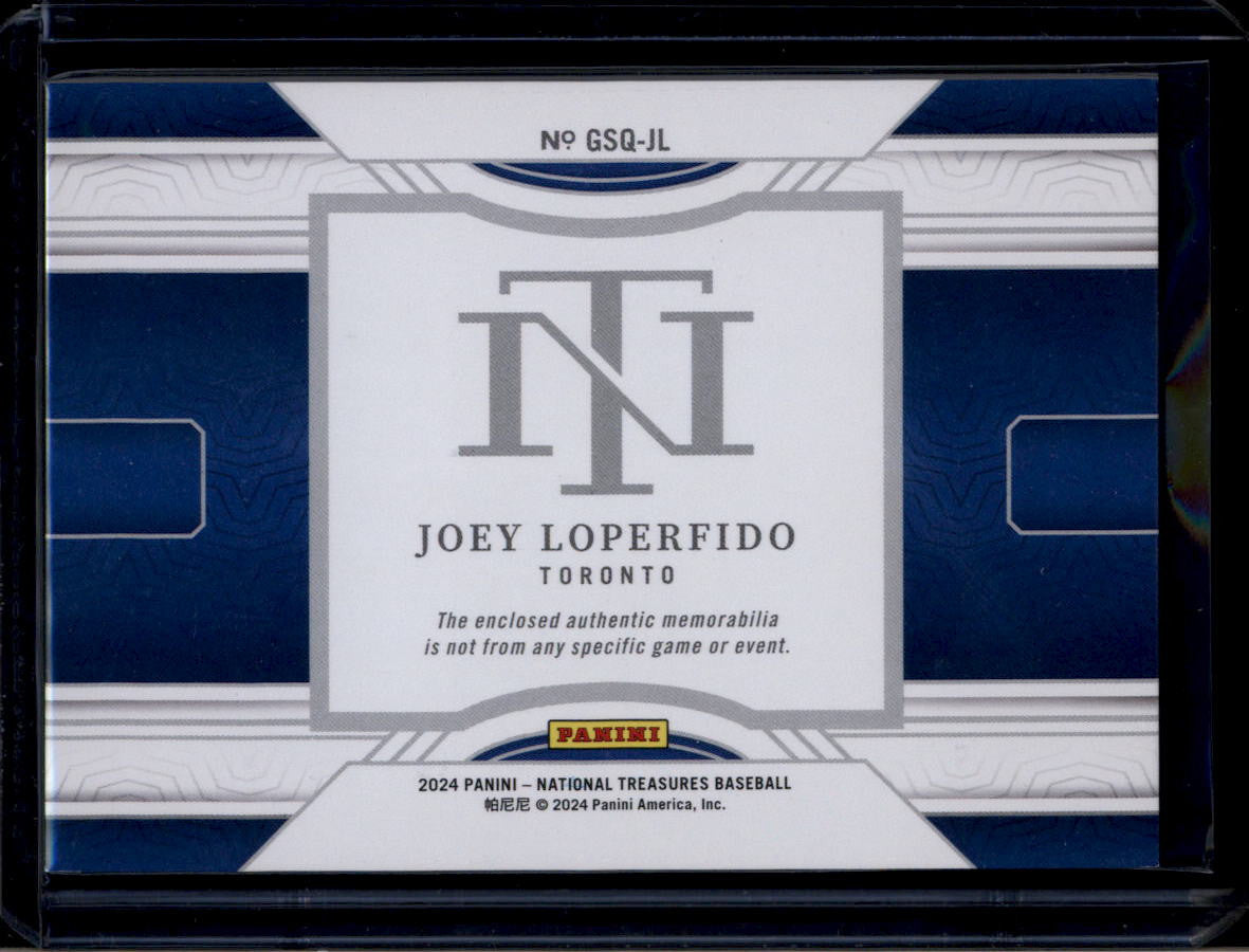2024 National Treasures Game Gear Swatches 50 Joey Loperfido RC Quad Patch 4/5