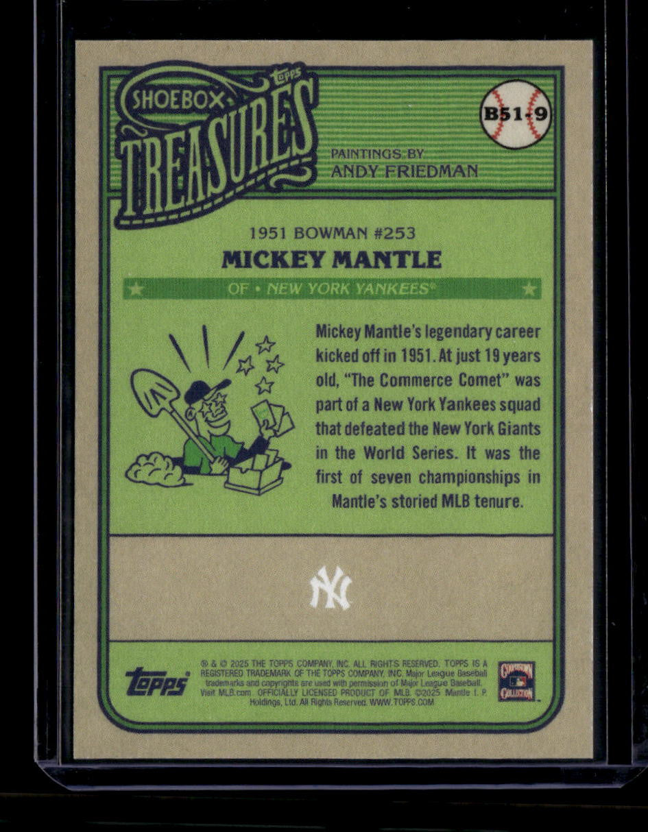 2025 Topps Shoebox Treasures '51 Bowman b519 Mickey Mantle