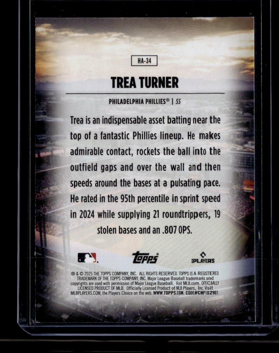 SOLD 180625 2025 Topps Home Field Advantage ha34 Trea Turner