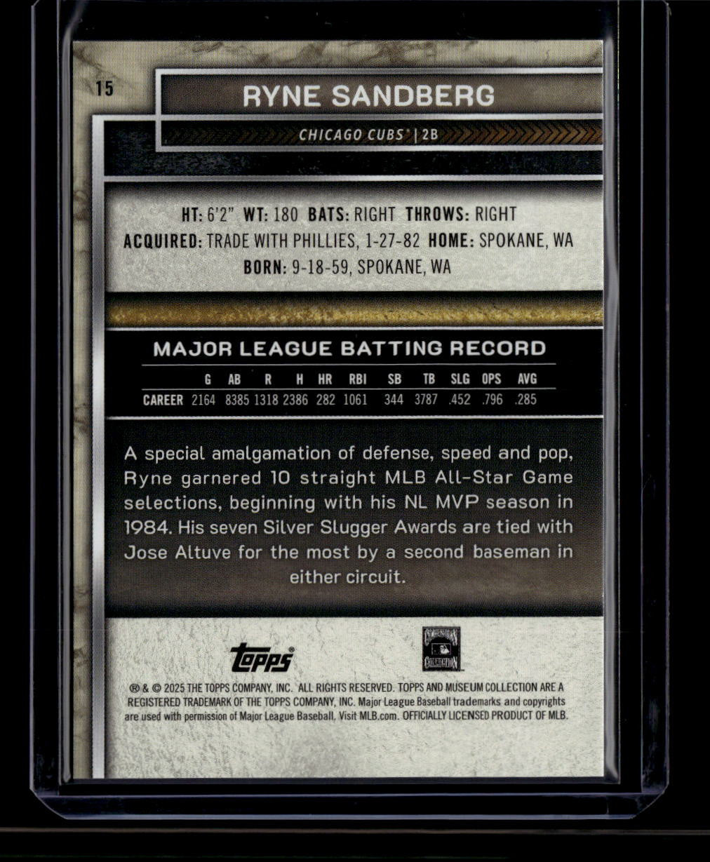 2025 Topps Museum Collection Bronze 15 Ryne Sandberg 4/35