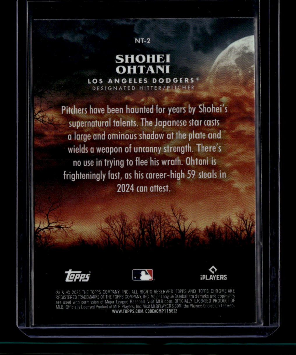SOLD 180630 2025 Topps Chrome Update Night Terrors Geometric Refractor nt2 Shohei Ohtani