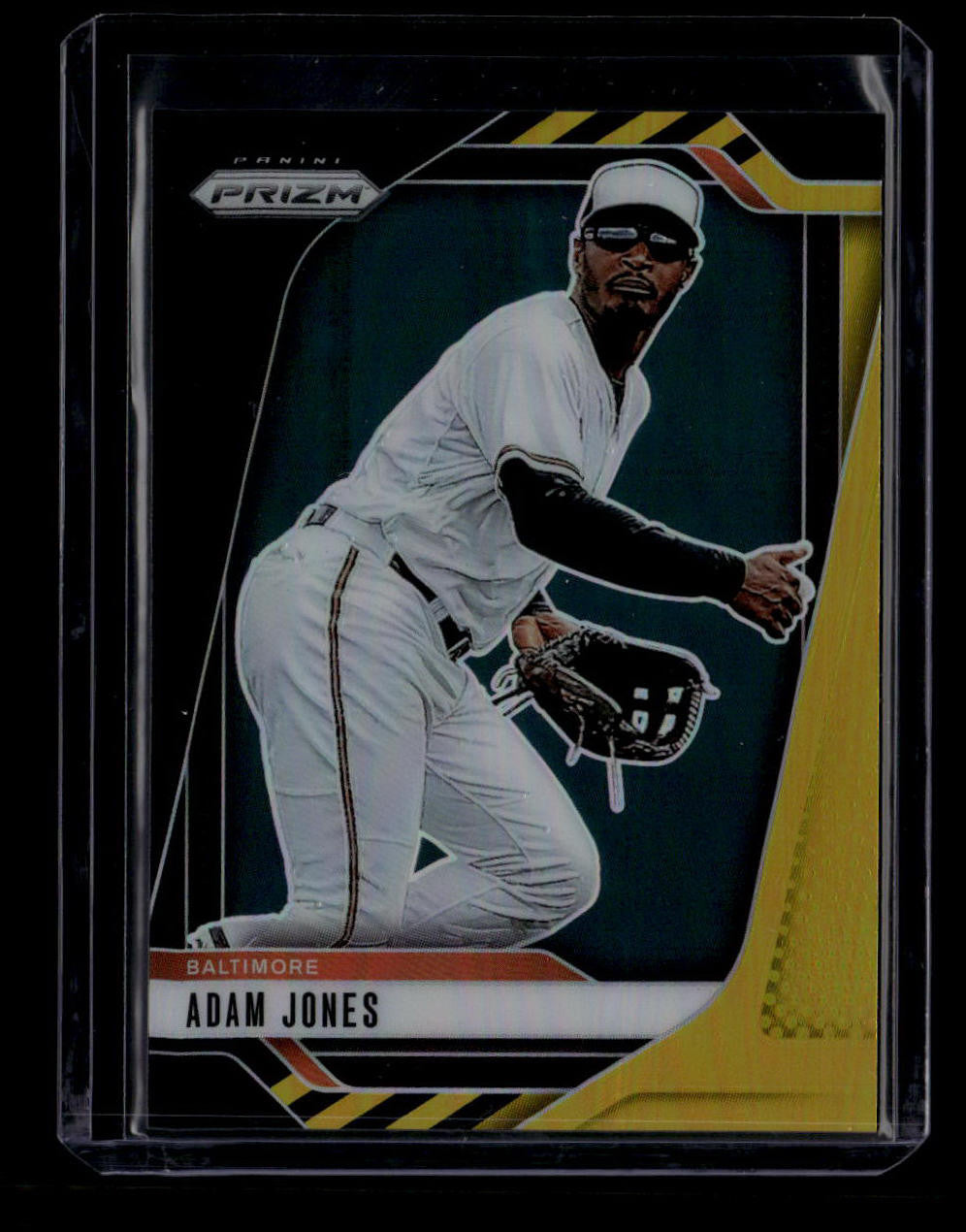 2025 Panini Prizm Prizms Black Gold Refractor 195 Adam Jones 3/5