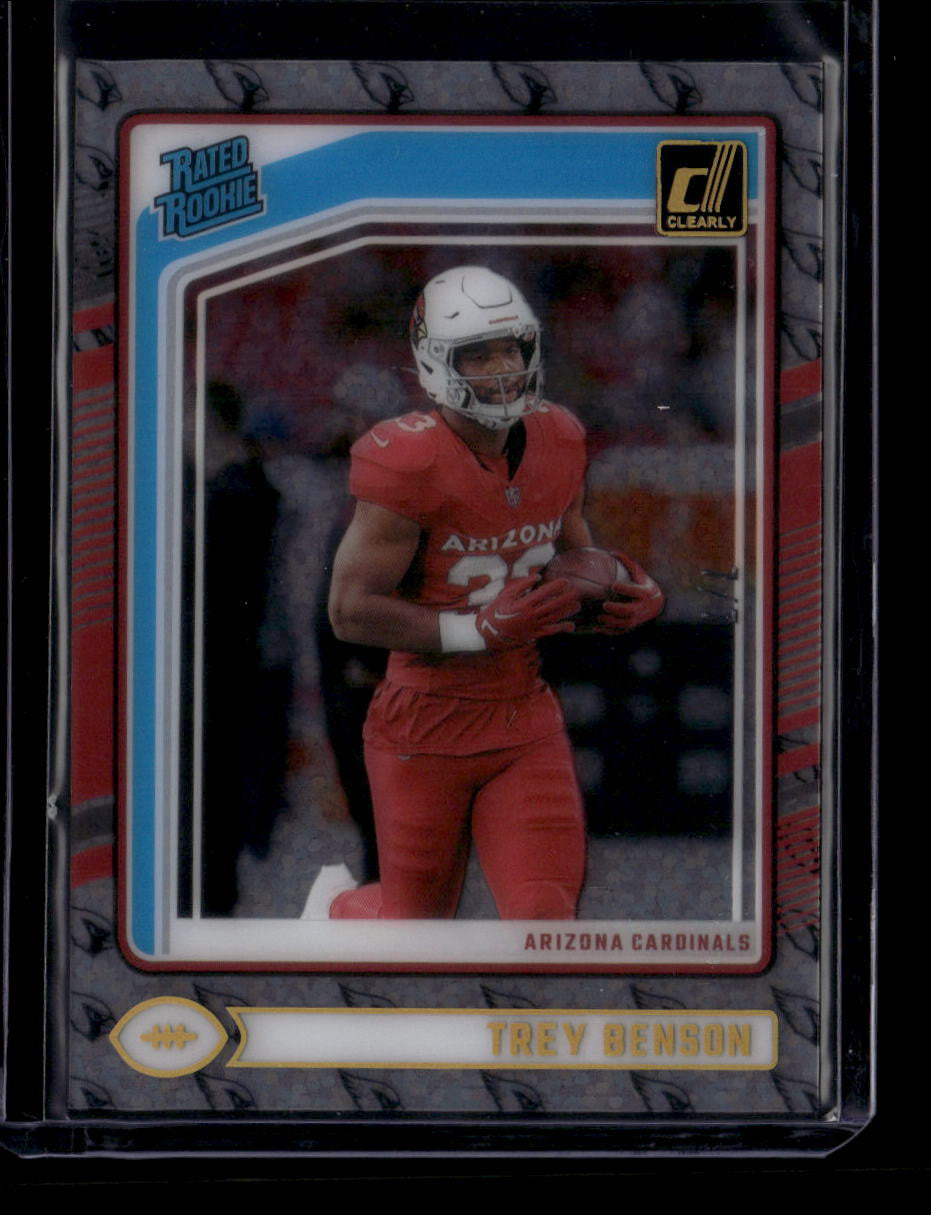 2024 Clearly Donruss Team Logos 74 Trey Benson RR Rated Rookie 7/7