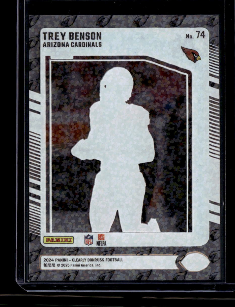 2024 Clearly Donruss Team Logos 74 Trey Benson RR Rated Rookie 7/7