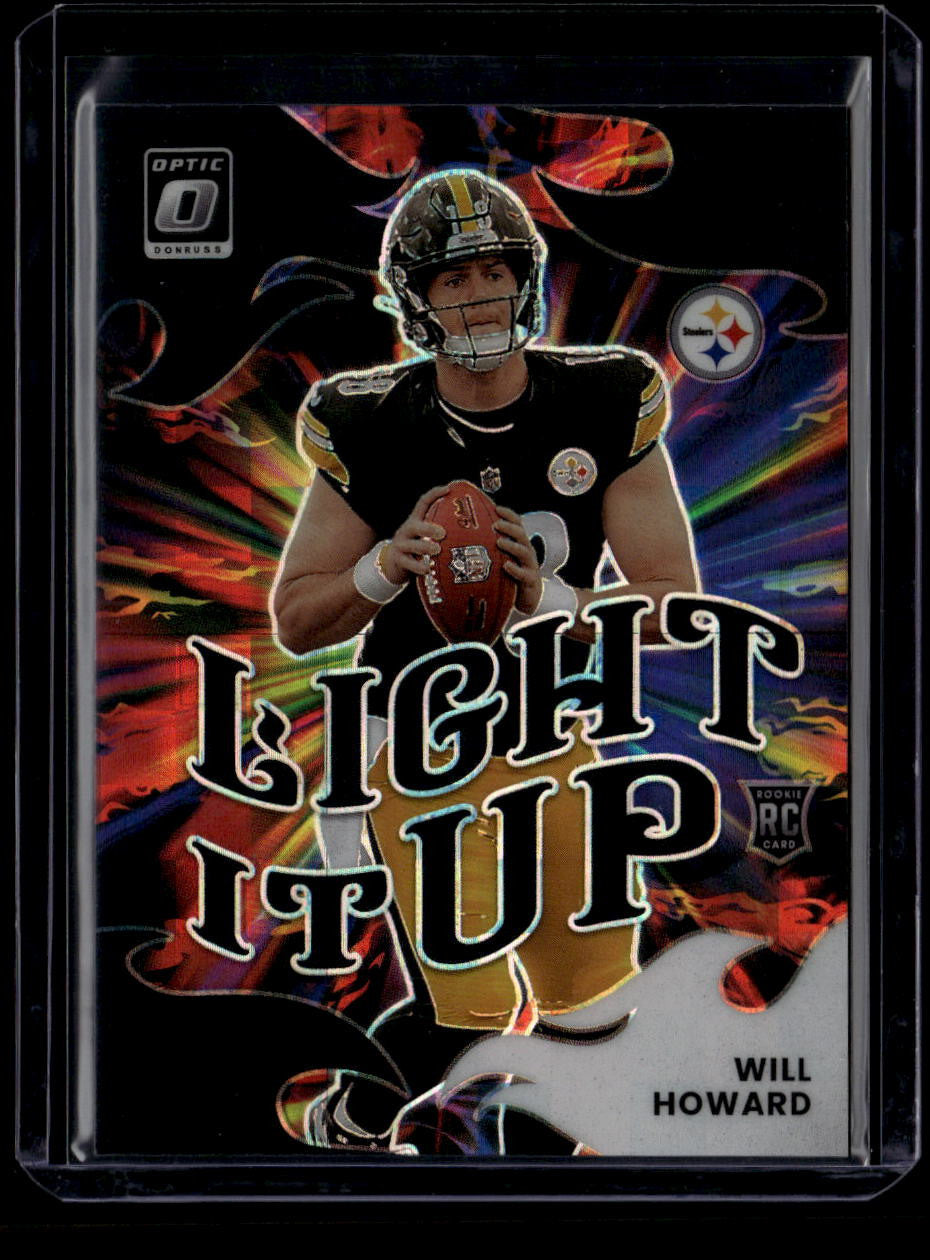 2025 Donruss Optic Light it Up Black Pandora 7 Will Howard Rookie 76/149