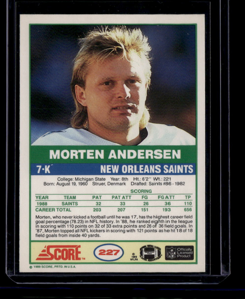 2018 Classic Recollection Collection Buyback Morten Andersen 1989 Score Auto /24
