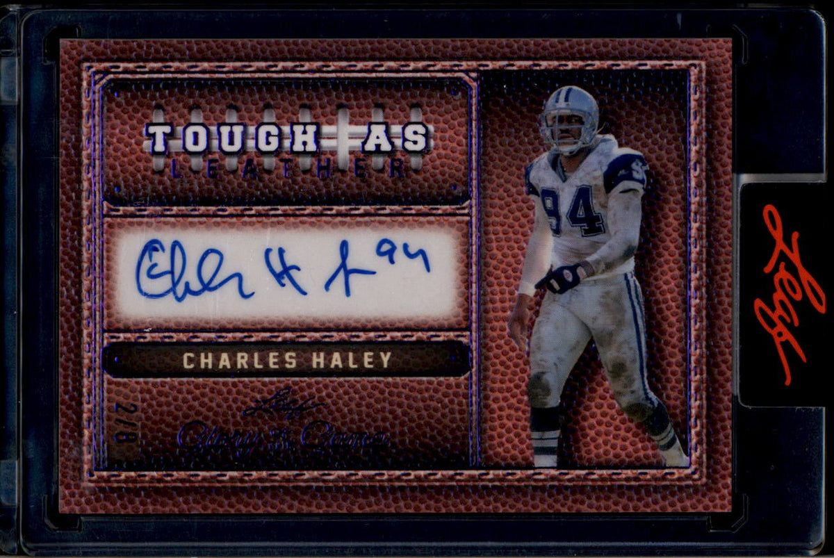 2025 Leaf Glory of the Game Tough as Leather Purple tlch1 Charles Haley Auto 2/8