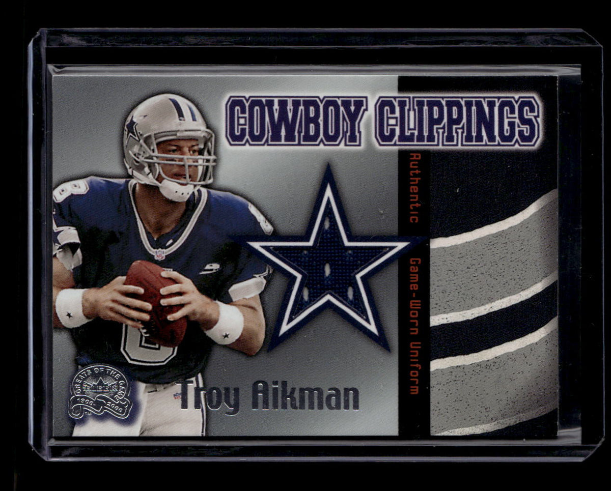 2000 Greats of the Game Cowboy Clippings 1ccl Troy Aikman Jersey