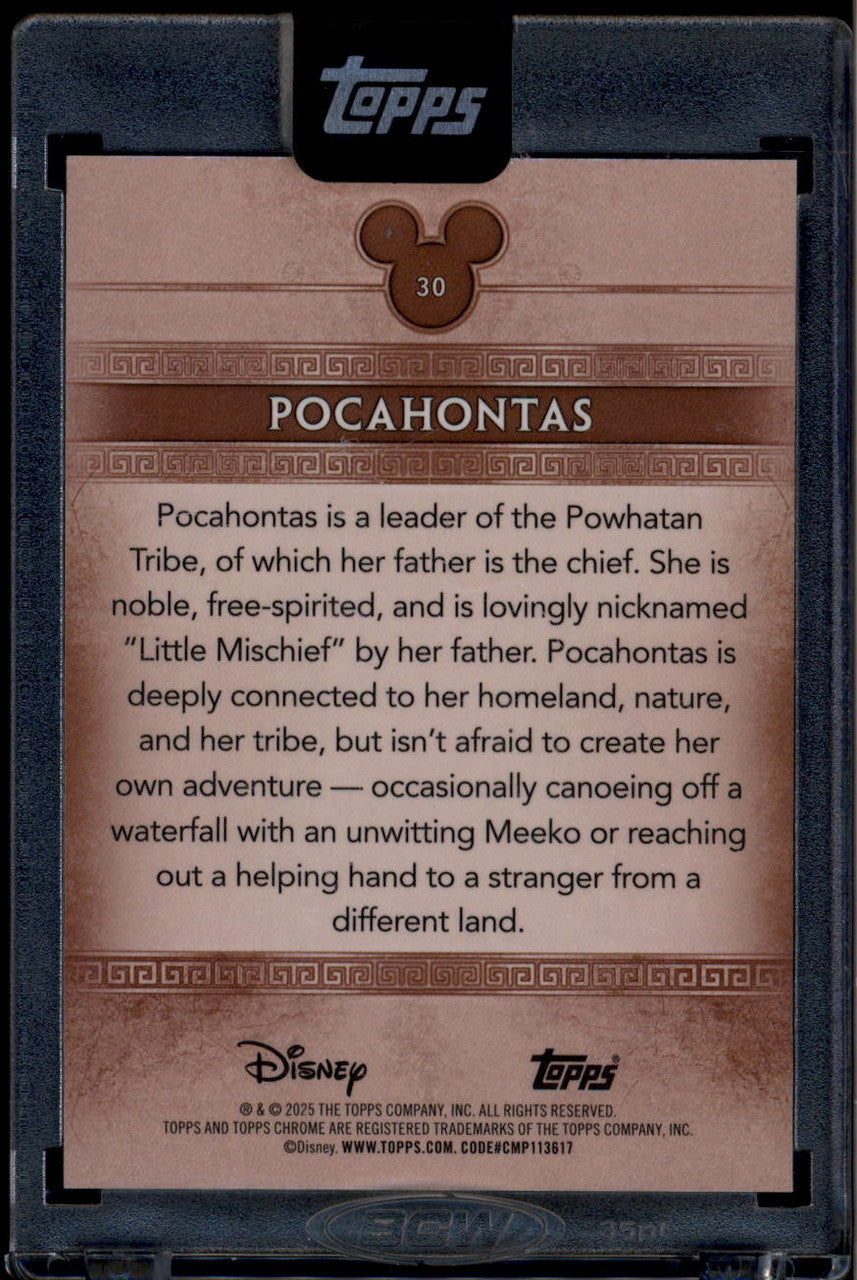 SOLD 180669 2025 Topps Disney Mint Chrome Variation 30 Pocahontas 6/100 Minted