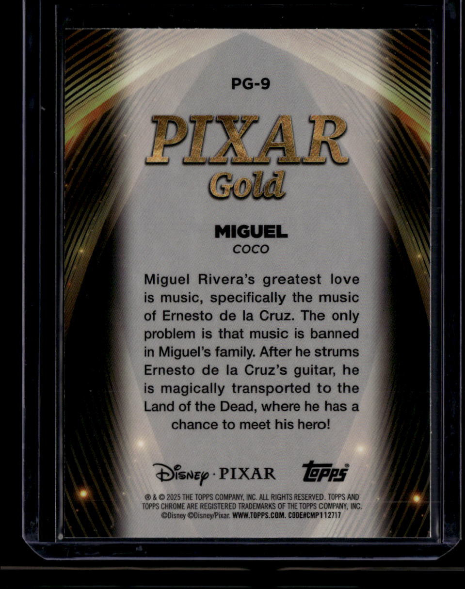 2025 Topps Pixar Gold Topps Chrome Pixar Gold pg9 Miguel Coco