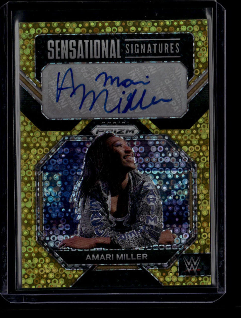 2023 Panini Prizm Sensational Signatures Under Card Gold Amari Miller Auto /10