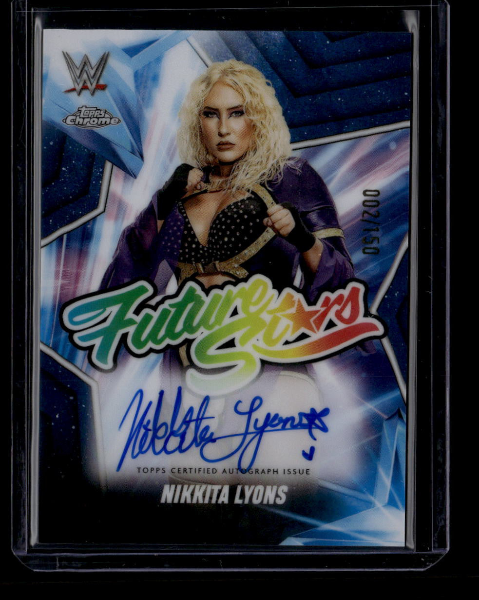 2025 Topps Chrome Future Stars Autographs Blue Refractor Nikkita Lyons Auto /150