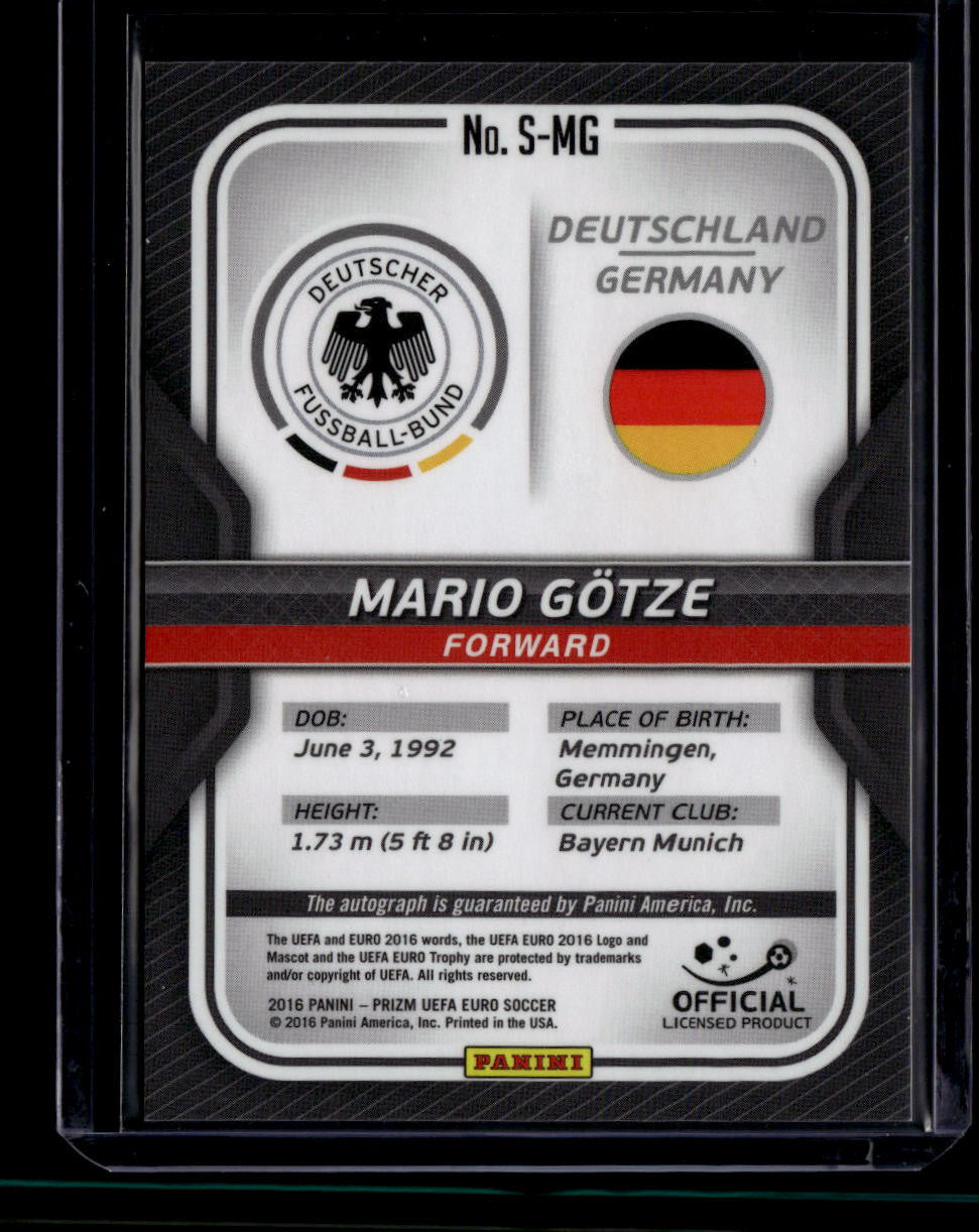 SOLD 180683 2016 Panini Prizm UEFA Euro '16 Signatures SMG Mario Gotze Auto