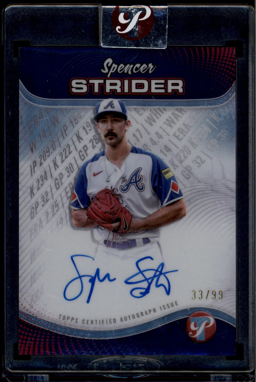 2024 Topps Pristine Production Autographs PPASS Spencer Strider Auto 33/99