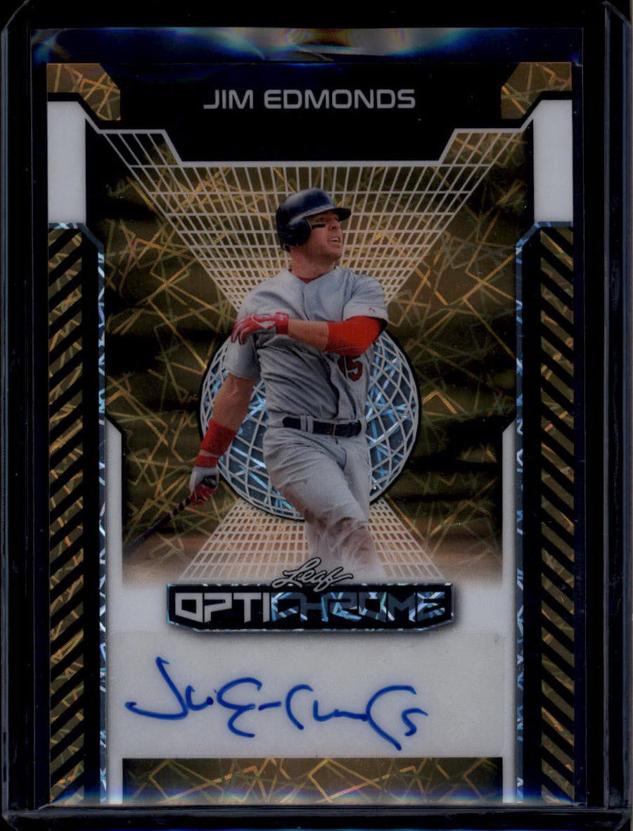 2025 Leaf Optichrome Gold Lazer baje1 Jim Edmonds Auto 1/1