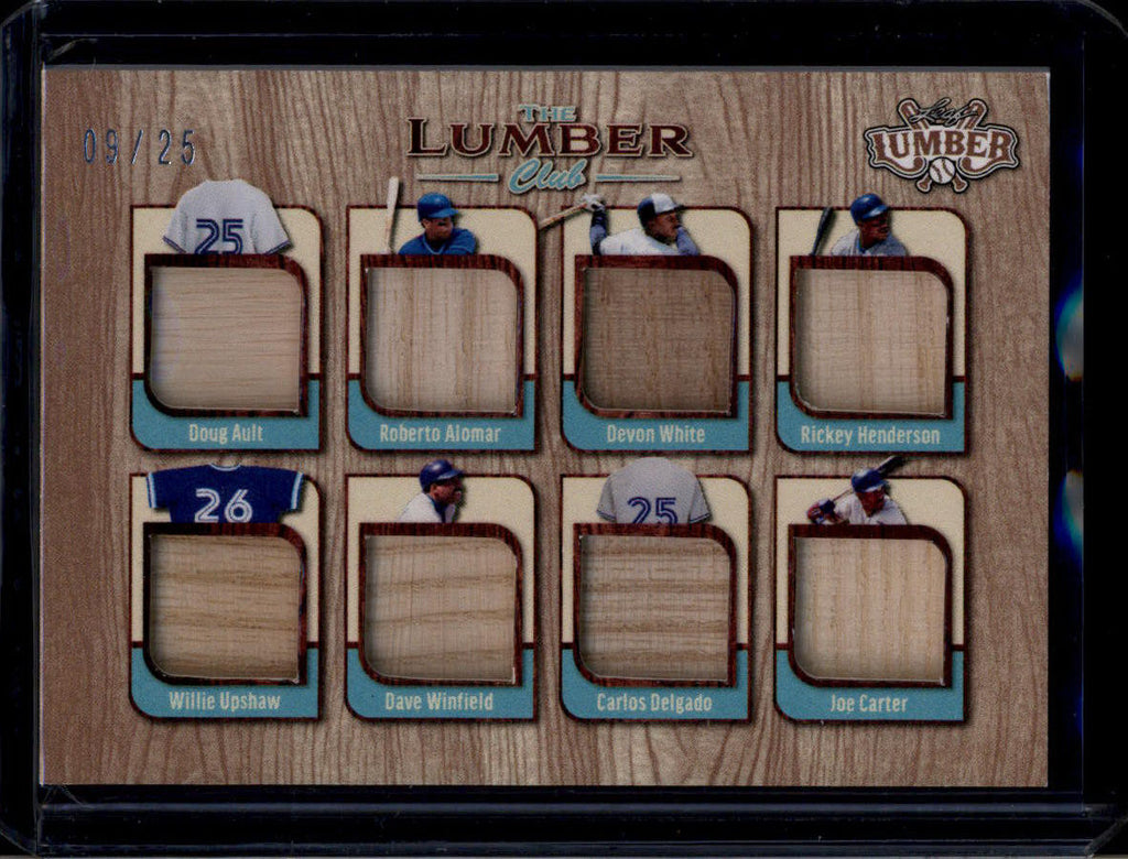 2025 Leaf Lumber Club Blue Jays Alomar White Henderson Carter Delgado 8 Bat 9/25