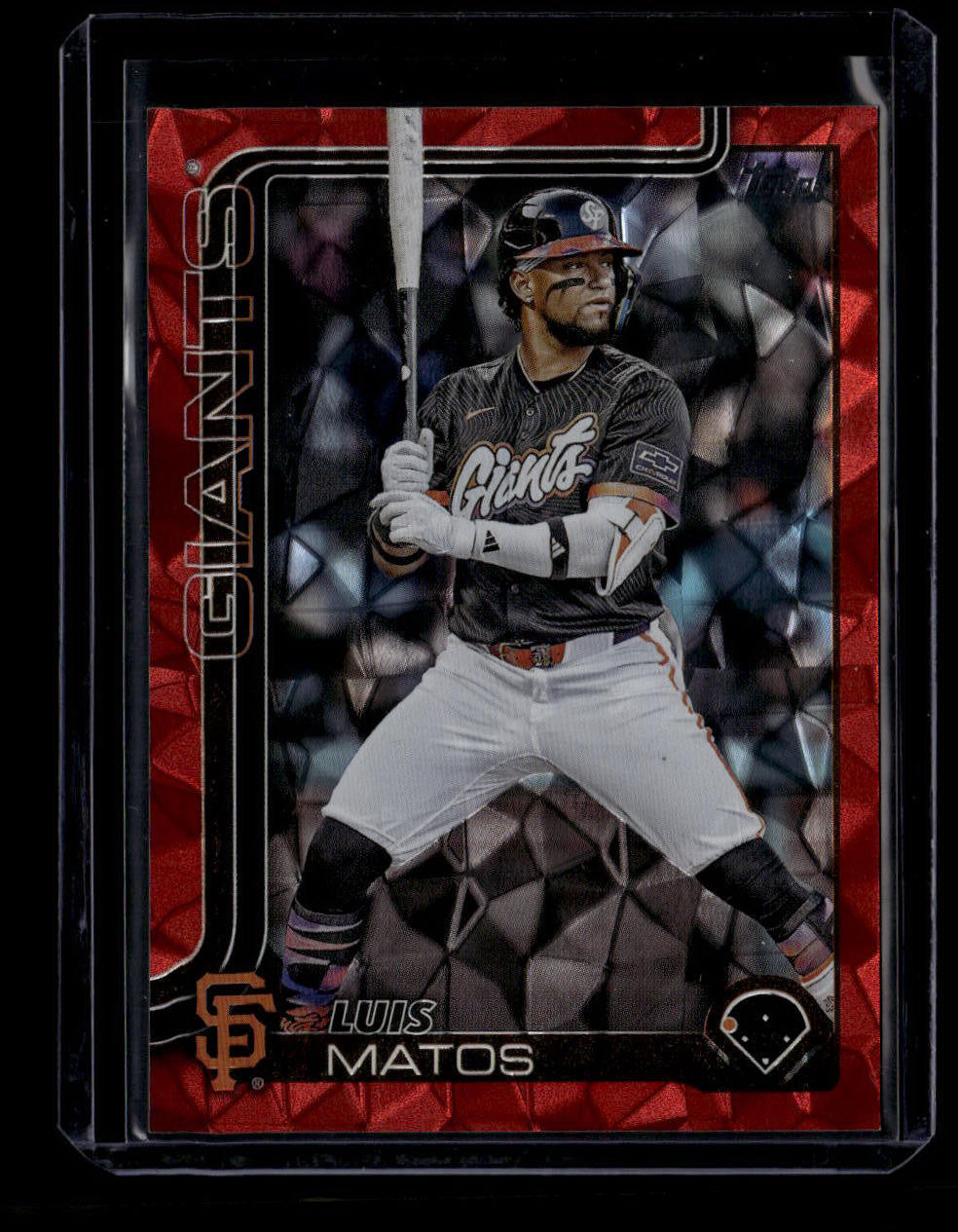 DELETE 180710 2025 Topps Update Red Diamante Foil us29 Luis Matos 1/5