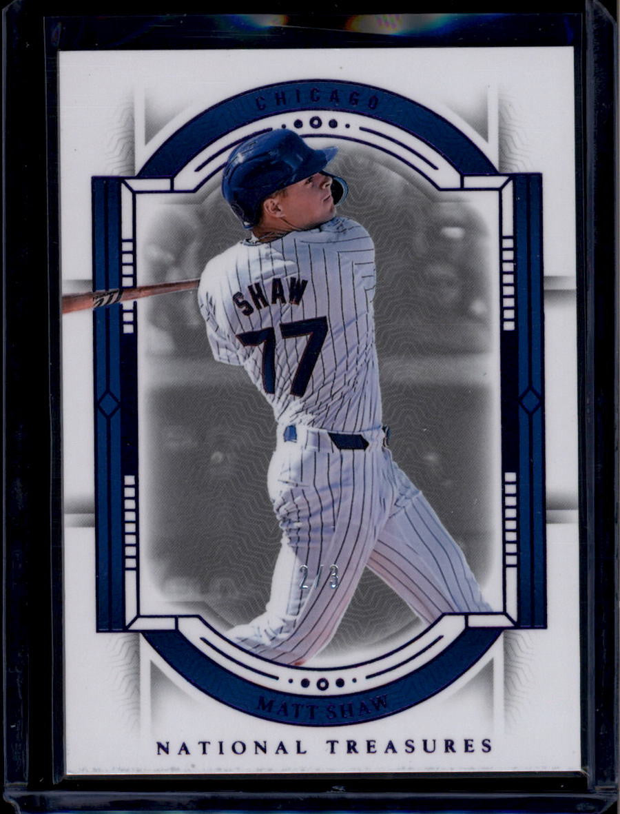 2024 Panini National Treasures Amethyst 4 Matt Shaw Rookie 2/3
