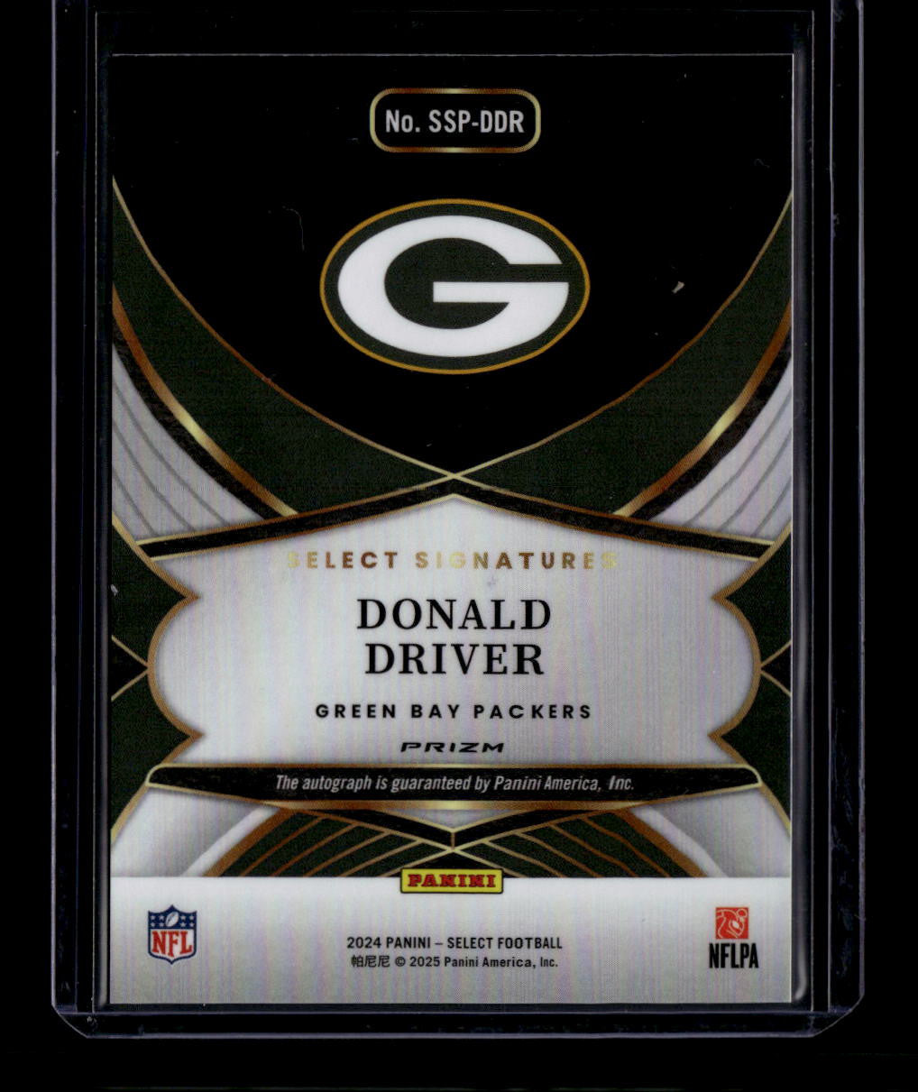 SOLD 180718 2024 Select Select Signatures Prizm 11 Donald Driver Silver Ink Auto