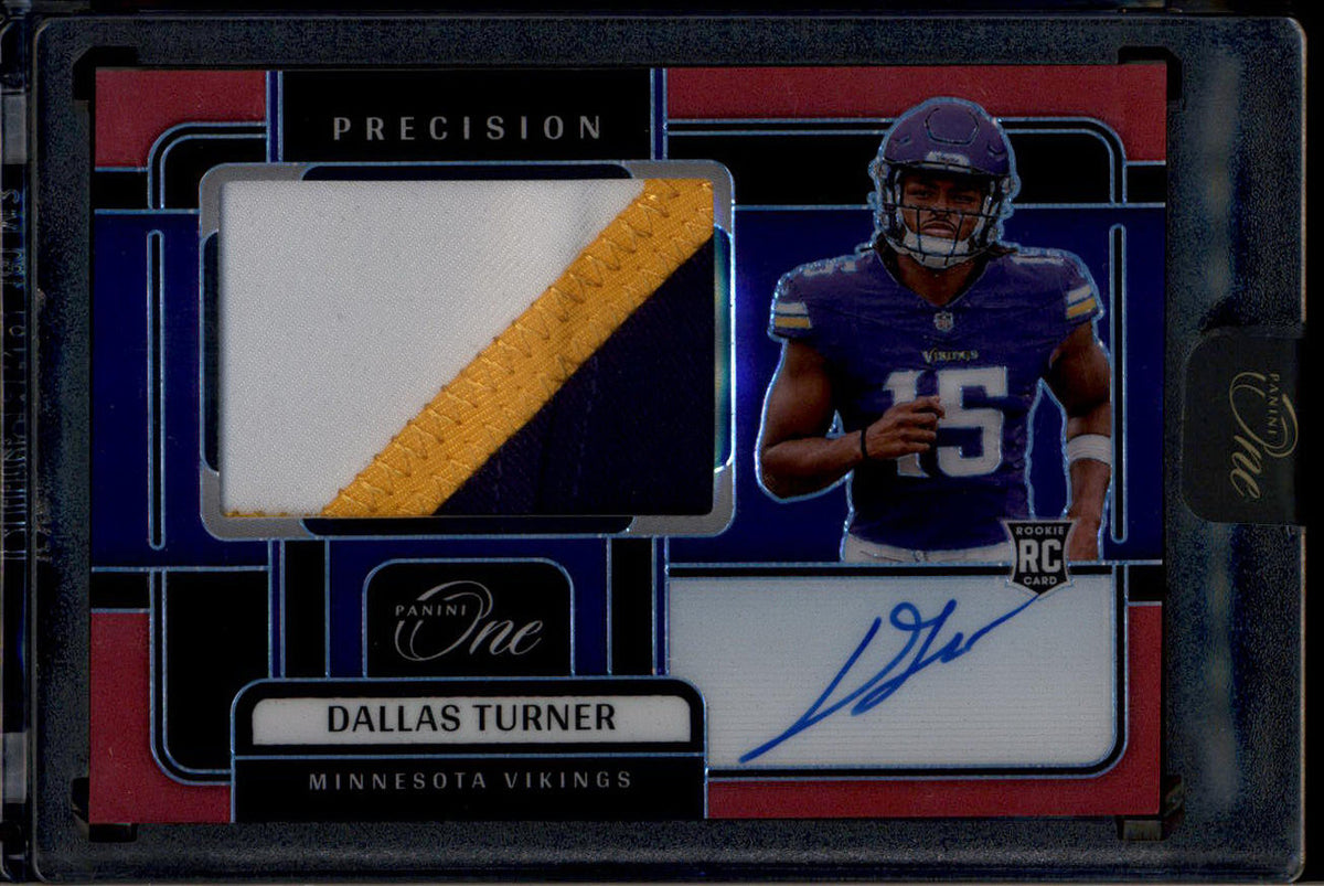 SOLD 180720 2024 Panini One Precision Rookie Autograph 322 Dallas Turner RC Patch Auto 56/60