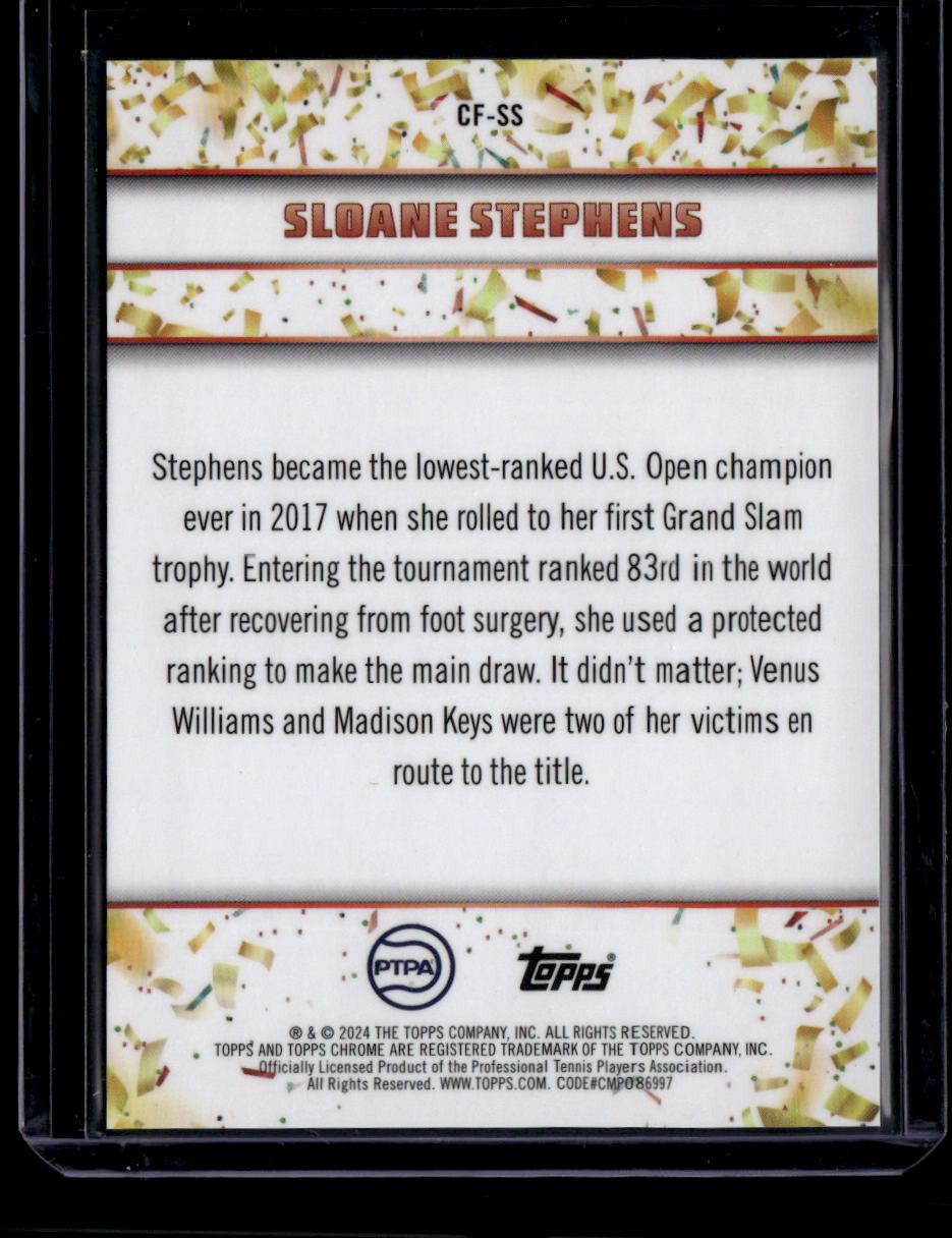 2024 Topps Graphite Confetti CFSS Sloane Stephens