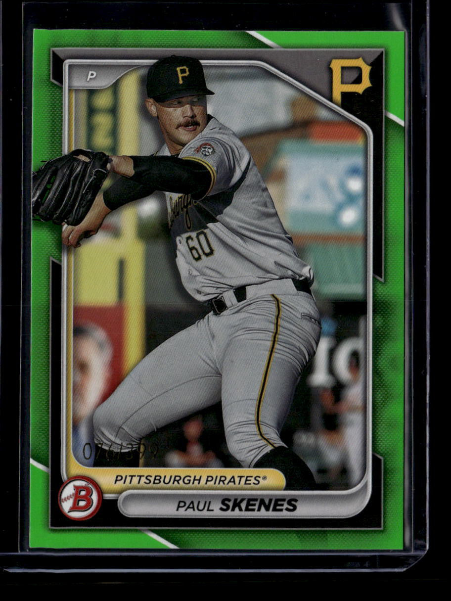 DELETE 180741 2024 Bowman Prospects Neon Green bp125 Paul Skenes Rookie 76/399